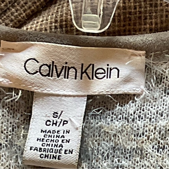Calvin Klein Eyelash, Fuzzy, Soft, Cozy Cardigan with Silver Clasp Closure - Picture 5 of 16
